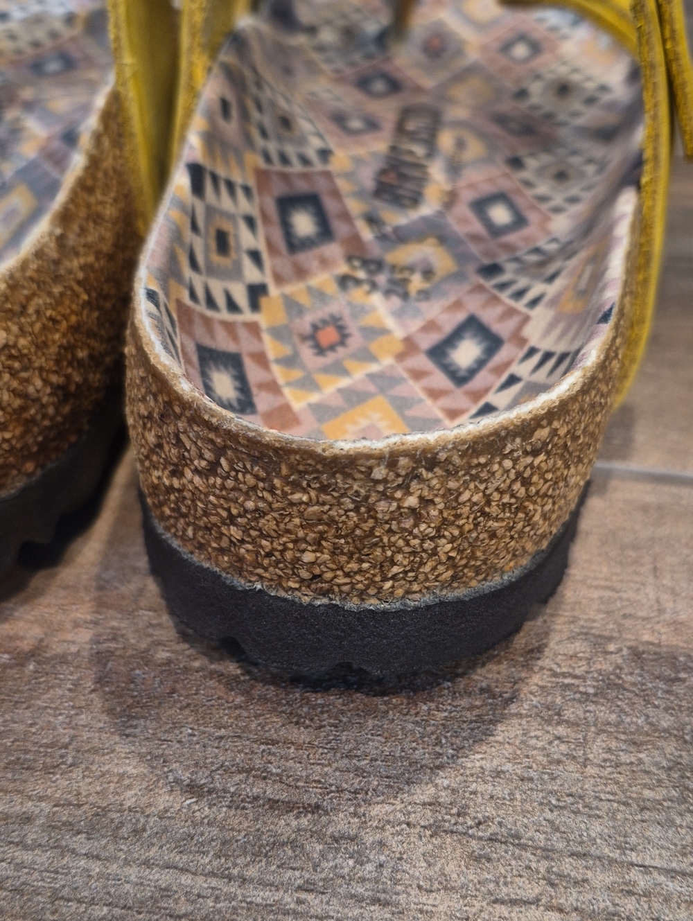 Birkenstock Mayari Oiled Leather Adjustable Straps Sandals in Mustard Yellow 7.5 - Picture 6 of 10